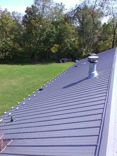metal roofing completed